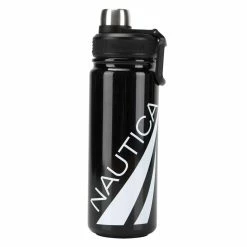 Coupon 👏 Nautica Mens Oversized Logo Double-Walled Stainless Steel Water Bottle 🧨