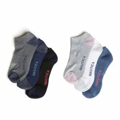Budget 👏 Nautica 👩 Womens Athletic Low Cut 🧦 Socks, 6-Pack 😉
