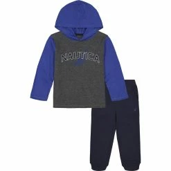 Best Pirce 🥰 Nautica Toddler Boys' Thermal Hoodie 2Pc Jogger Set (2T-4T) for kids 😀
