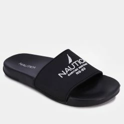 Best Pirce 💯 Nautica 👩 Womens Ns-83 Logo Slide 🩴 Sandal ⭐