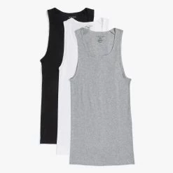 Best deal 💯 Nautica Mens Ribbed Tanks, 3-Pack 🎁