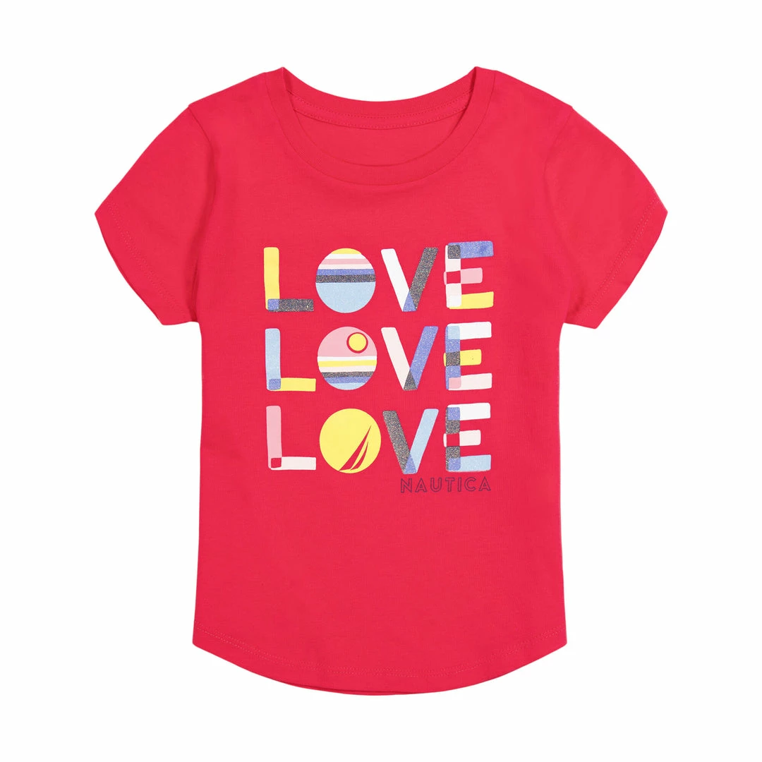 New π Nautica Little π§ Girls' Love Love Love T-Shirt (4-7) for kids π
