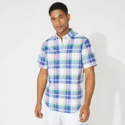 Budget 💯 Nautica Mens Big & Tall Classic Fit Plaid 👕 Shirt 🎁