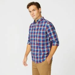 Top 10 🥰 Nautica Mens Big & Tall Classic Fit Wrinkle-Resistant Plaid 👕 Shirt ✔️