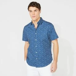 Buy ⭐ Nautica Mens Big & Tall Classic Fit Floral Print 👕 Shirt 🎁