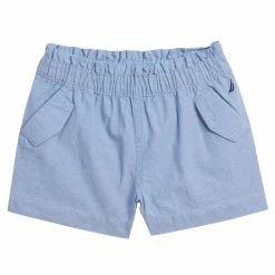 Promo ✨ Nautica Toddler 👧 Girls' Chambray Pull-On Short (2T-4T) for kids 💯