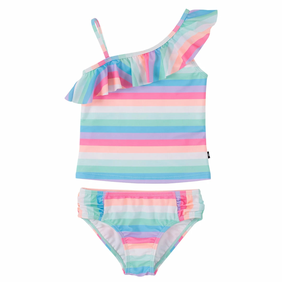 Best Sale π― Nautica Toddler π§ Girls' Striped Ruffle Tankini (2T-4T) for kids π