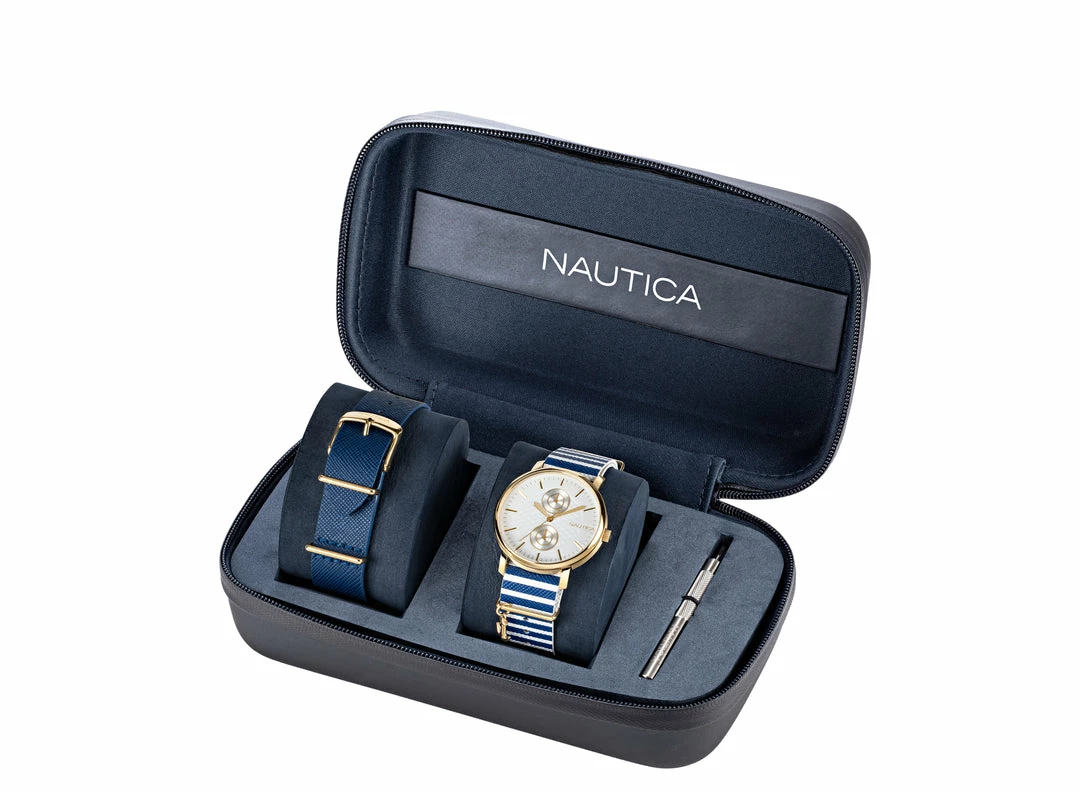 Buy ❤️ Nautica Men's Coral Gables 40.5mm Quartz ⌚ Watch ❤️