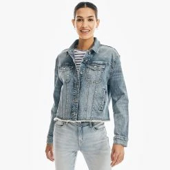 Best reviews of 😀 Nautica 👩 Womens Nautica 👖 Jeans Co. Frayed Denim Jacket ✔️