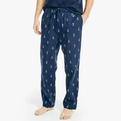 New ❤️ Nautica Mens Anchor Print Sleep Pant 😀