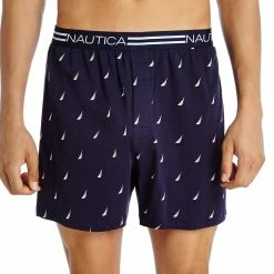 Cheap ⌛ Nautica Mens Stretch Knit Boxers 🧨