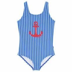 Best reviews of 👏 Nautica Toddler 👧 Girls' Striped Anchor One-Piece (2T-4T) for kids 🎉