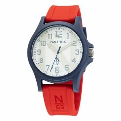 Promo 🎉 Nautica Mens Java Sea Silicone 3-Hand ⌚ Watch ⌛