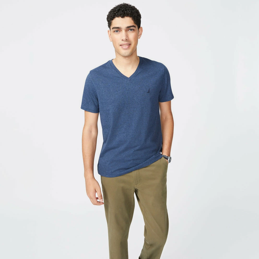 Best Pirce π Nautica Mens Heathered V-Neck T-Shirt π - Image 4
