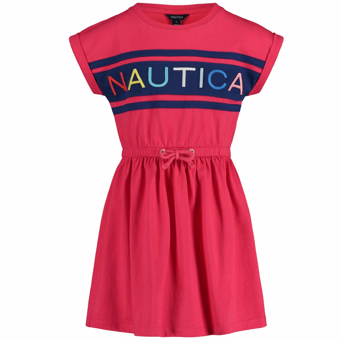 Budget π Nautica Toddler π§ Girls' Logo Graphic π Dress (2T-4T) for kids π₯°