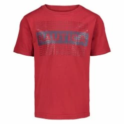 Coupon 🎉 Nautica Little Boys' Layered Box Logo Graphic T-Shirt (4-7) for kids 👏