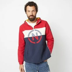 New 👏 Nautica Mens Nautica 👖 Jeans Co. Pull Over Anorak Jacket 😀