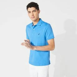 Outlet 🎁 Nautica Mens Slim Fit Interlock Polo 🎉