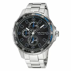 Deals 😀 Nautica Mens Coba Lake Stainless Steel Multi-Function ⌚ Watch 🌟
