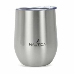 Budget ✨ Nautica 👩 Womens J-Class Logo Double-Walled Stainless Steel Tumbler 💯