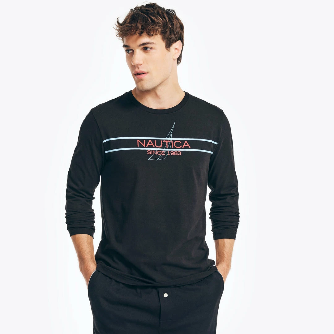 Best deal βοΈ Nautica Mens Graphic Long-Sleeve Sleep T-Shirt π - Image 4