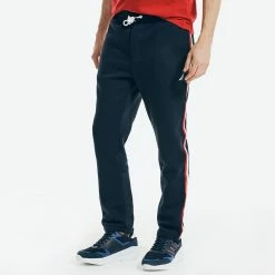 New 🎉 Nautica Mens Side-Stripe Colorblock Jogger 🎁