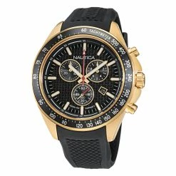 Deals 🔔 Nautica Mens Ocean Beach Chronograph Textured Silicone ⌚ Watch 🥰