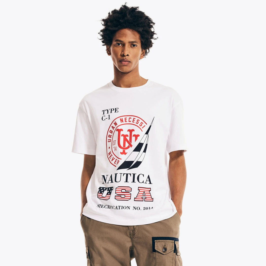 Buy π Nautica Mens Urban Necessities X Nautica Graphic T-Shirt βοΈ - Image 2