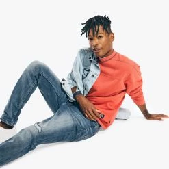 Discount 𧨠Nautica Mens Nautica π Jeans Co. Sustainably Crafted Crewneck Sweatshirt π―