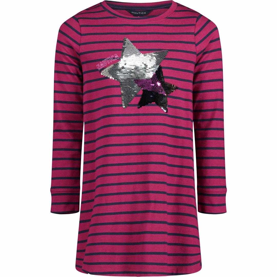Wholesale π Nautica π§ Girls' Star Sequin Ruffle π Dress (8-16) for kids π₯°