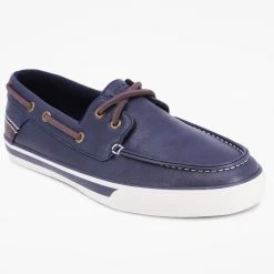 Cheapest 👏 Nautica Mens Logo-Debossed Boat 👞 Shoe 😉