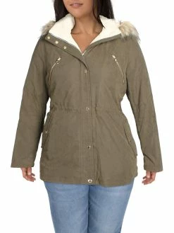Cheapest π Nautica π© Womens Faux Fur Warm Anorak Jacket β€οΈ