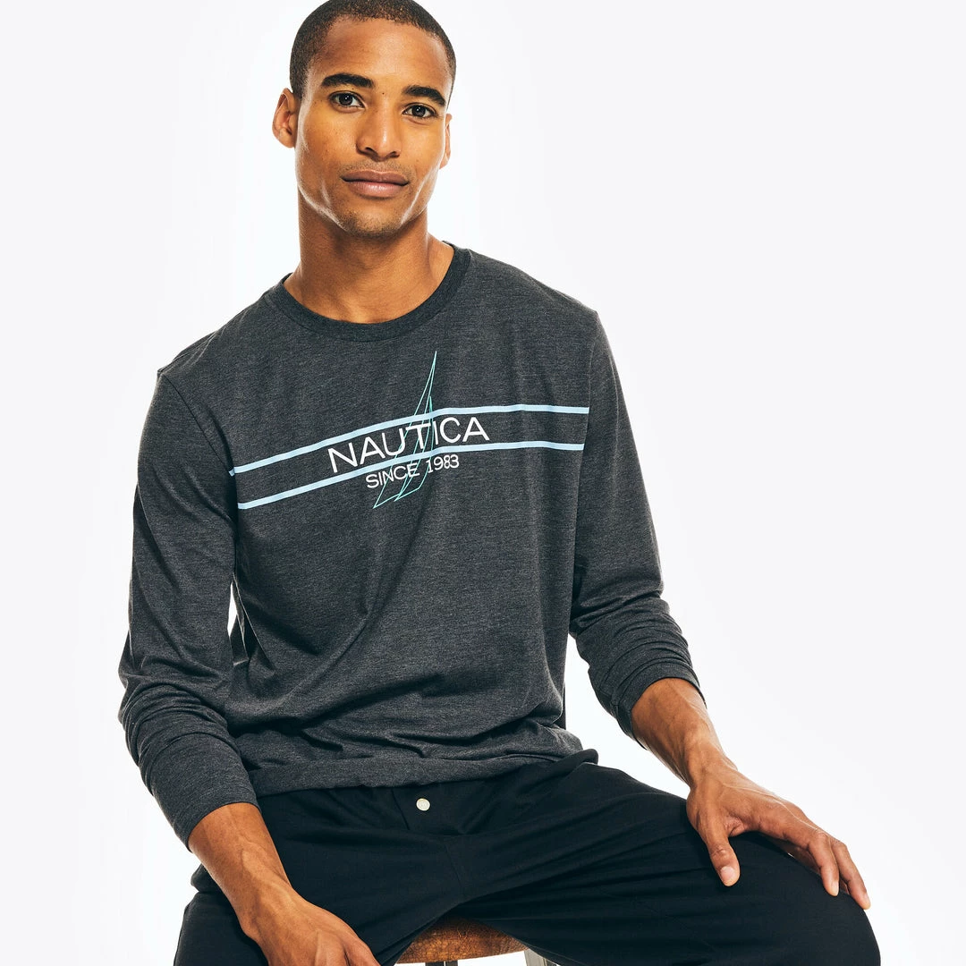 Best deal βοΈ Nautica Mens Graphic Long-Sleeve Sleep T-Shirt π - Image 2