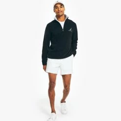 Discount 🔔 Nautica Mens Quarter Zip Nautex Fleece Pullover ⌛