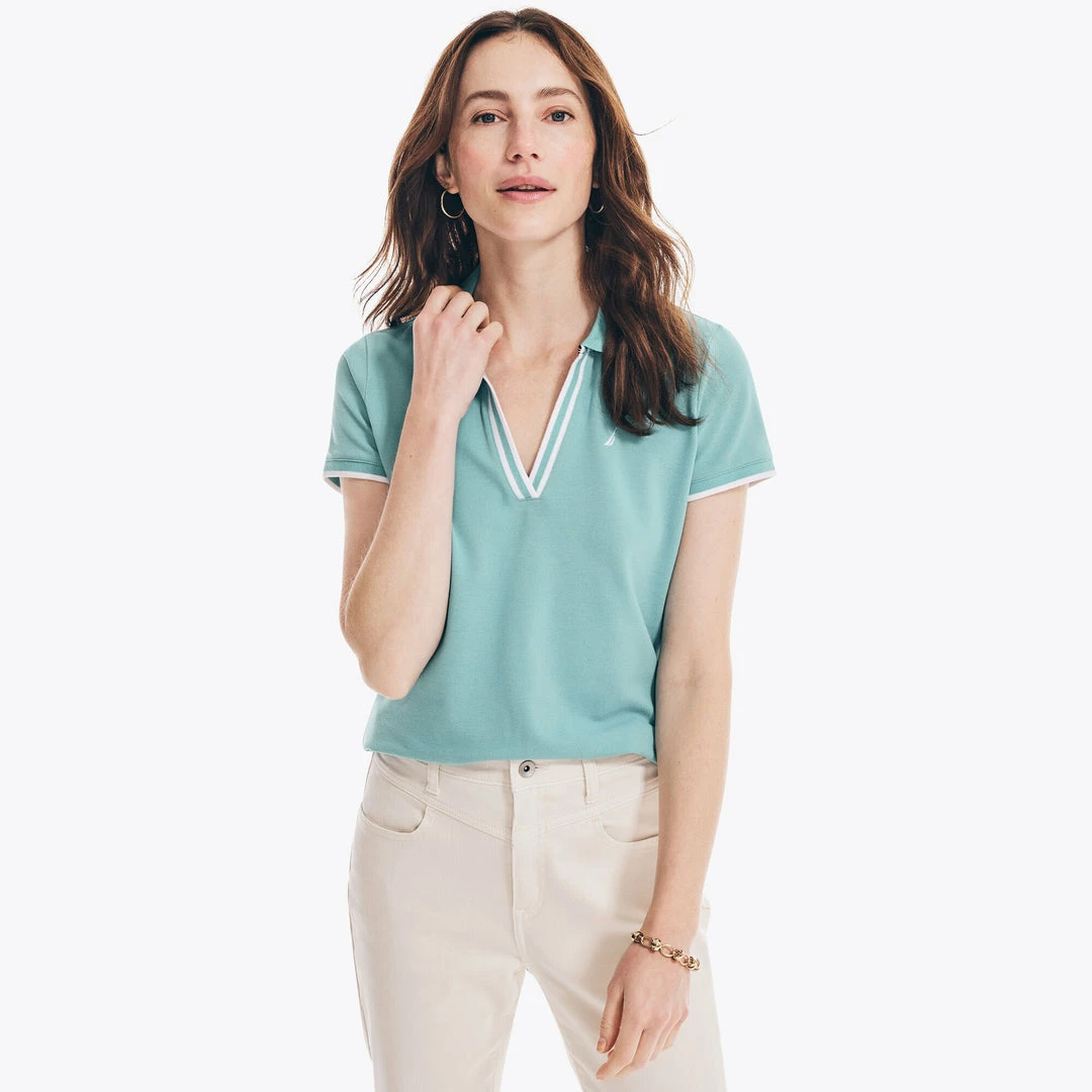 Top 10 β€οΈ Nautica π© Womens Sustainably Crafted Ocean Split-Neck Polo π - Image 5