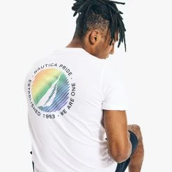 Cheapest 🌟 Nautica Mens Pride We Are One Graphic T-Shirt 🛒